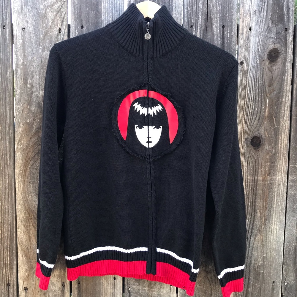 Emily The Strange Zip Up Varsity Sweater